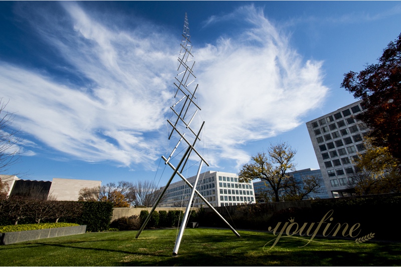 Large Public Metal Needle Tower Sculpture for Outdoor