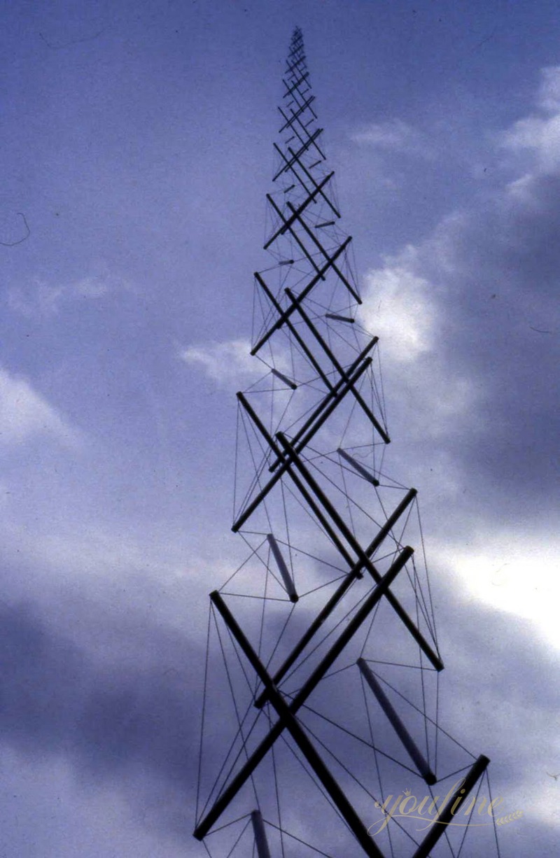 Large Public Metal Needle Tower Sculpture for Outdoor