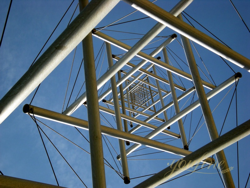 Large Public Metal Needle Tower Sculpture for Outdoor