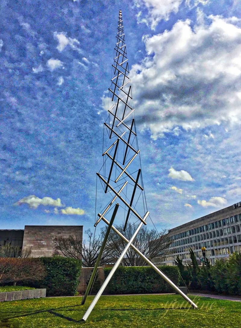 Large Public Metal Needle Tower Sculpture for Outdoor - Garden Metal Sculpture - 3