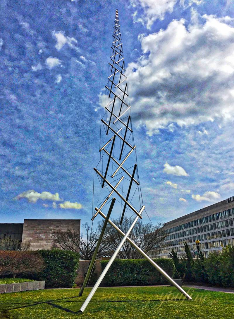 Large Public Metal Needle Tower Sculpture for Outdoor