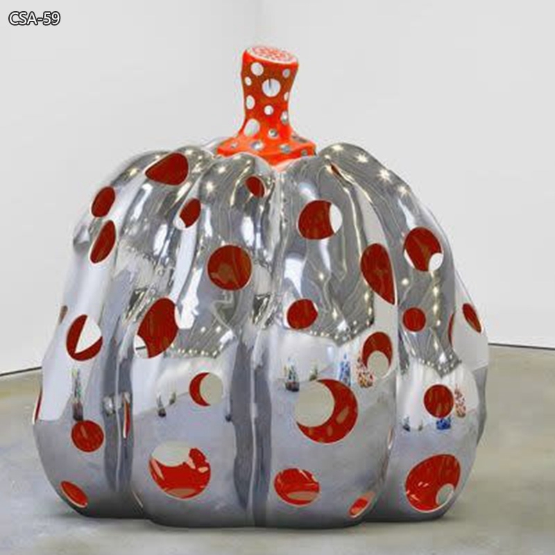 Modern Metal Large Outdoor Pumpkin Statue for Sale