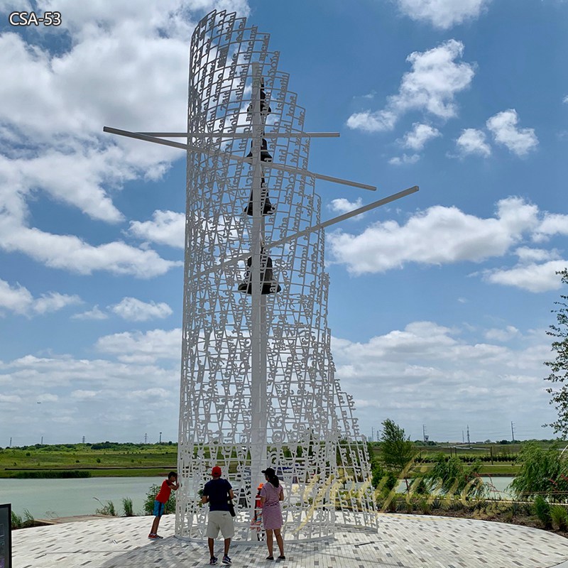 Outdoor Public Metal Art Structure Bell Tower Sculpture