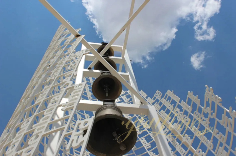 Outdoor Public Metal Art Structure Bell Tower Sculpture