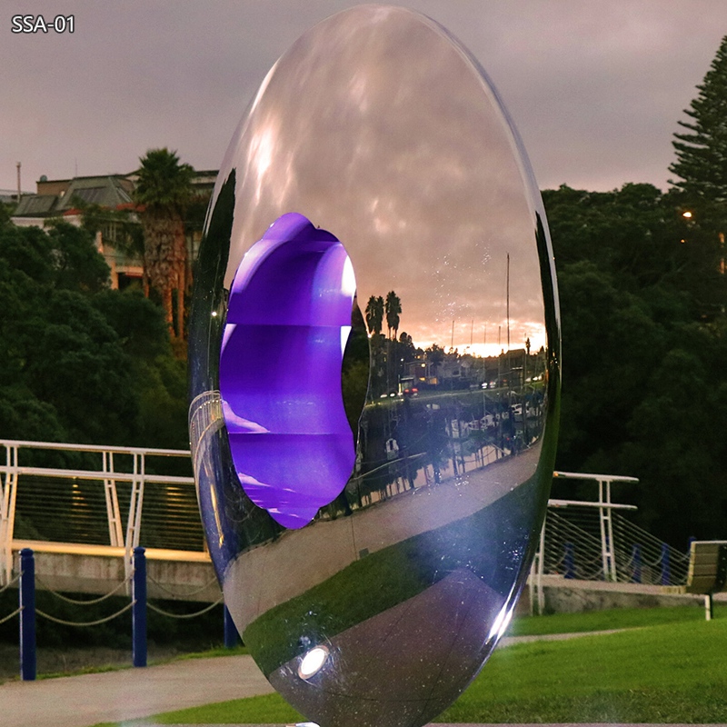 Beacon Mirror Polished Stainless Steel Public Sculpture for Park
