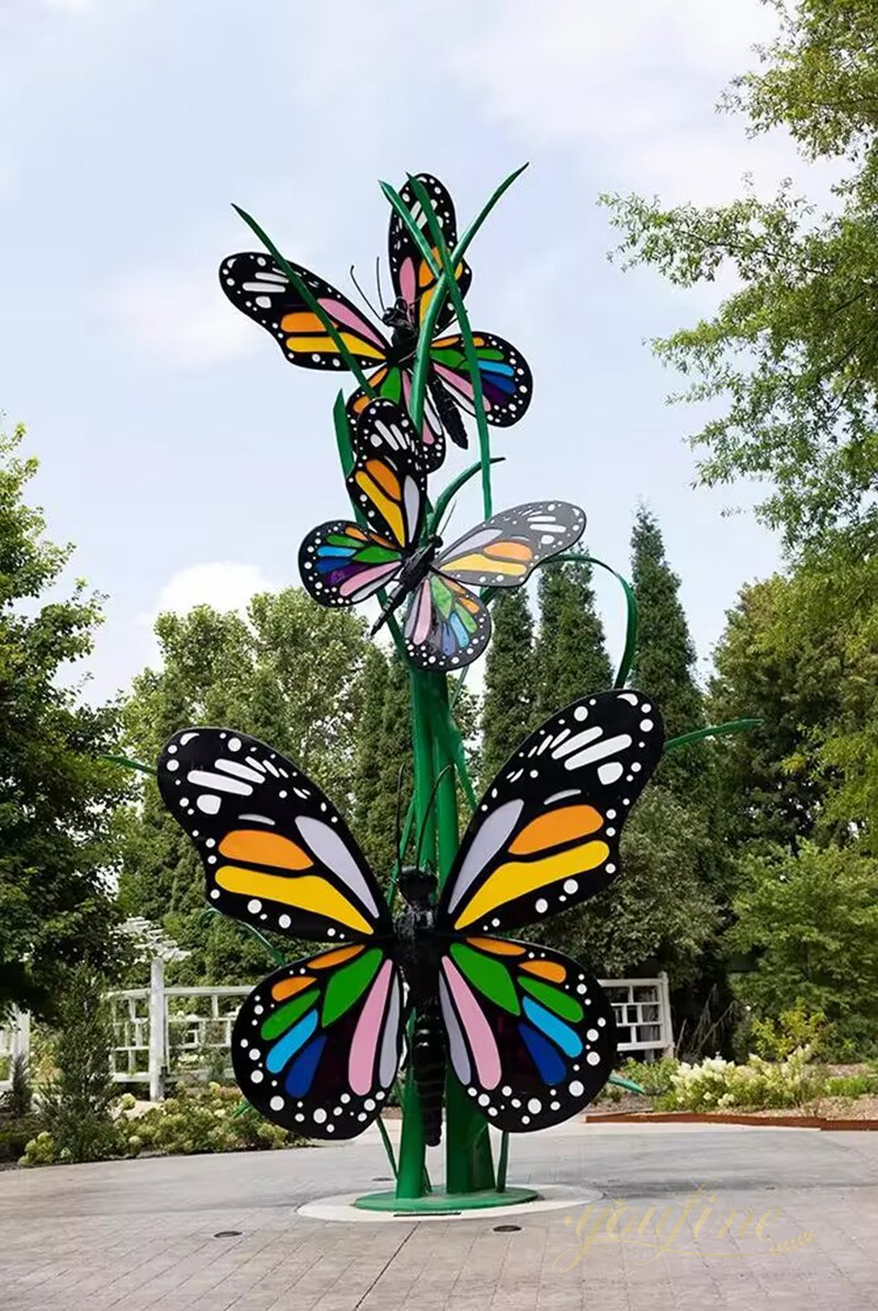 High Quality Metal Large Butterfly Garden Sculpture for Outdoor