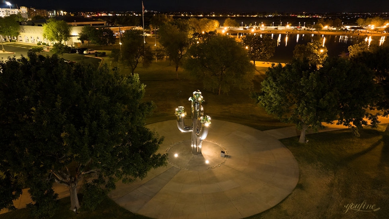 Huge Stainless Steel Modern Cactus Sculpture for Public