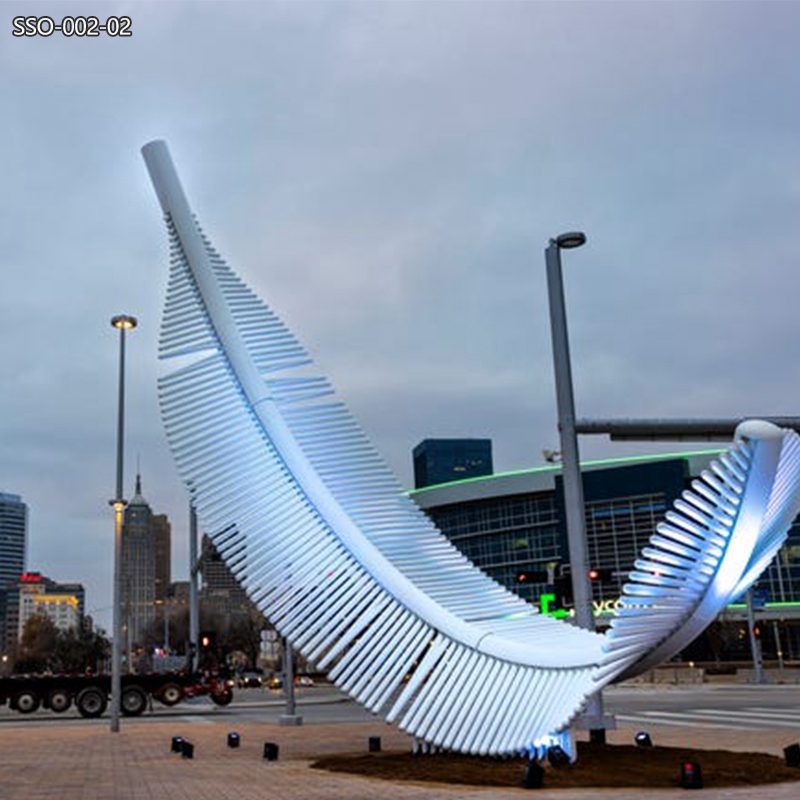 Stainless Steel Feather Art Sculpture for Outdoor Park