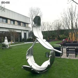 Stainless Steel Feather Art Sculpture for Outdoor Park