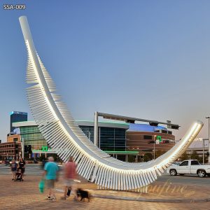 Huge Outdoor Metal Feather Art Sculpture for Plaza SSA-009