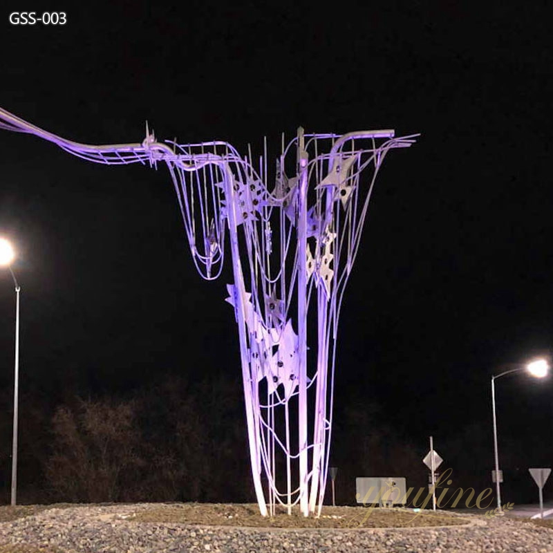 Large Public Roundabout Sculpture Fishing for Gravity & Waves of Viticulture