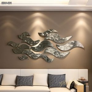 Modern Abstract Metal Wave Sculpture for Wall SSW-001