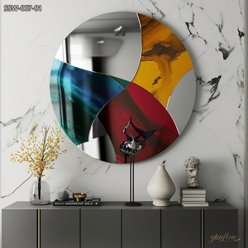Colorful Modern Home Metal Wall Sculpture for Sale