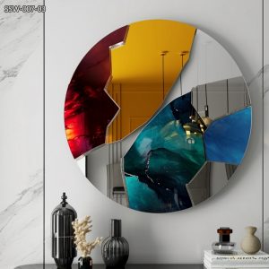 Colorful Modern Home Metal Wall Sculpture for Sale