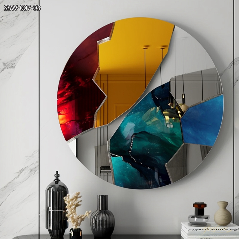 Colorful Modern Home Metal Wall Sculpture for Sale 