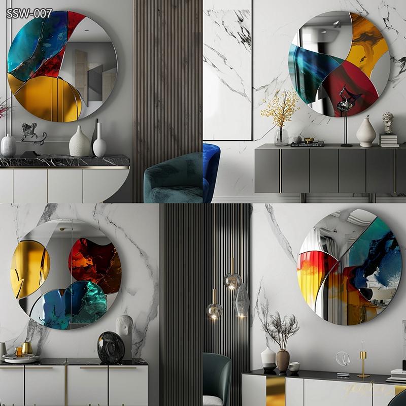 Colorful Modern Home Metal Wall Sculpture for Sale