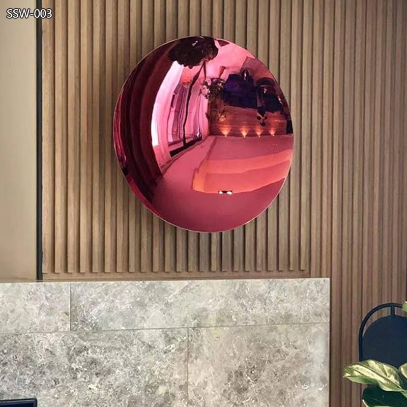 Mirror Disc Wall Stainless Steel Sculpture Supplier 