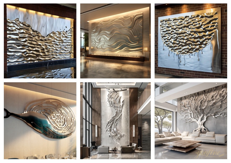 youfine stainless steel wall sculpture
