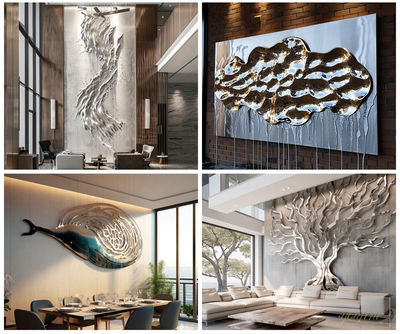 youfine stainless steel wall sculpture