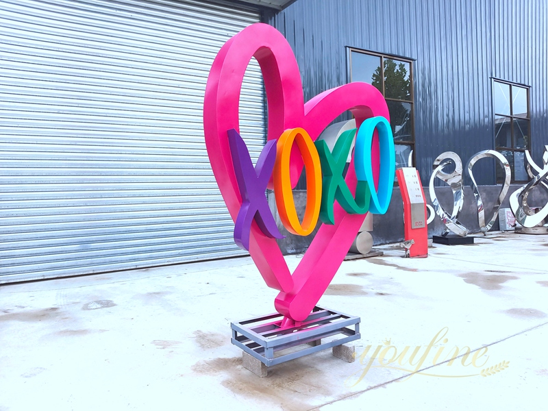 Colorful Metal Art Love Sculpture for Outdoor SSL-007 - Garden Metal Sculpture - 3