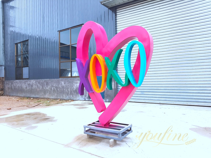 Colorful Metal Art Love Sculpture for Outdoor