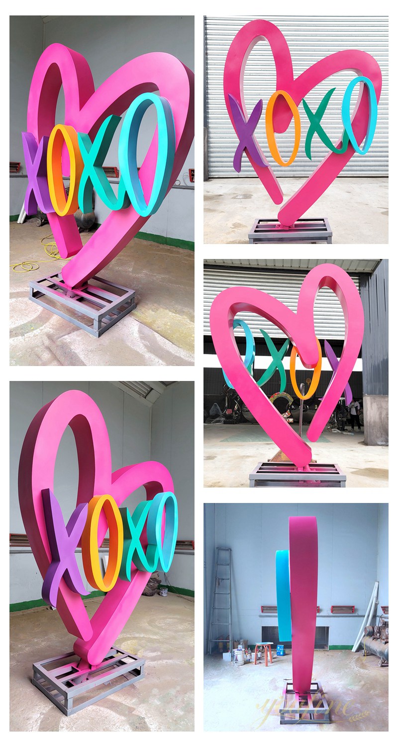 Colorful Metal Art Love Sculpture for Outdoor