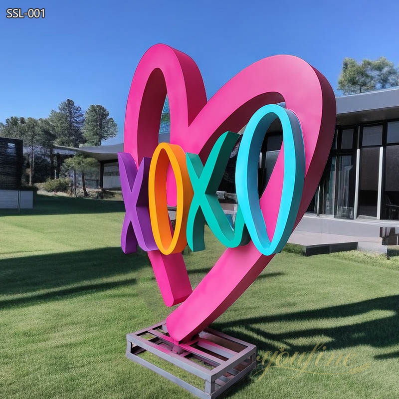 Colorful Metal Art Love Sculpture for Outdoor SSL-007