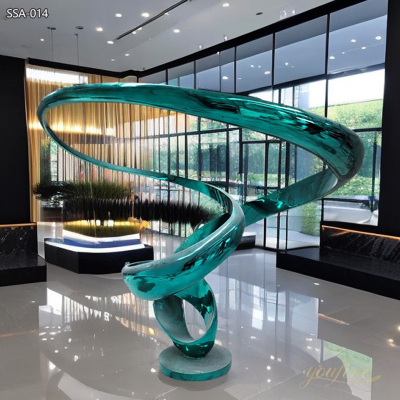 Large Abstract Metal Sculpture for Hotel Lobby
