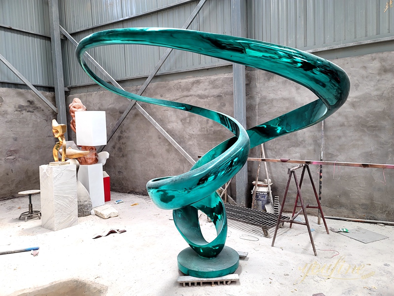 Large Abstract Metal Sculpture for Hotel Lobby