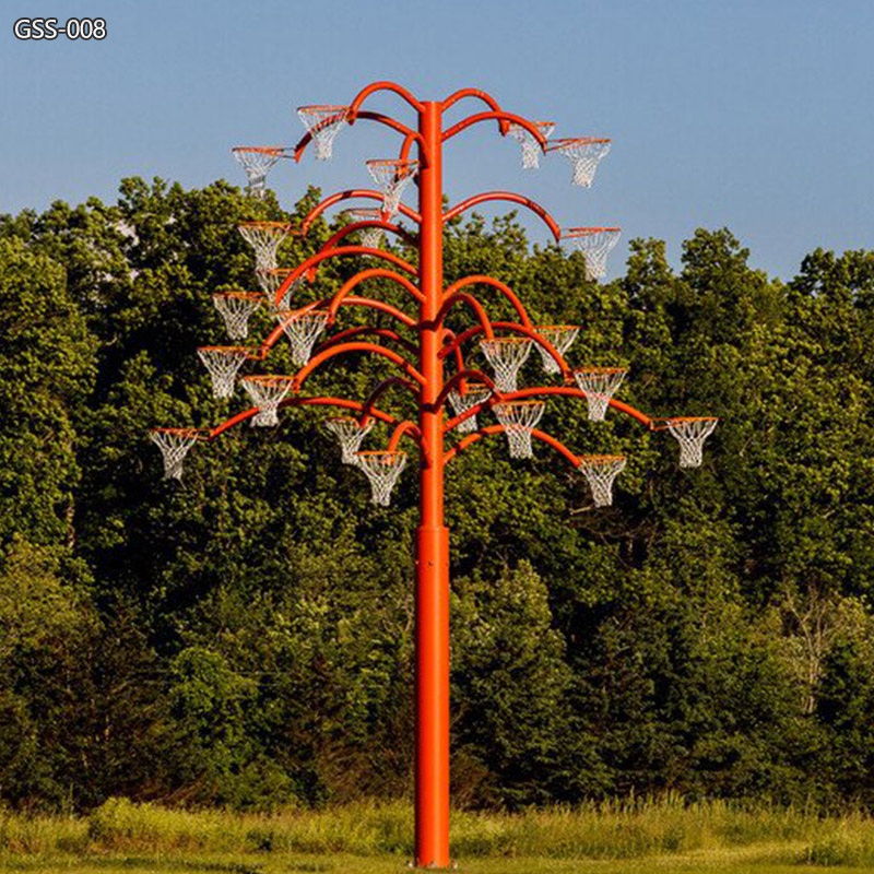 Large Outdoor Metal Basketball Hoop Tree Supplier - Garden Metal Sculpture - 2
