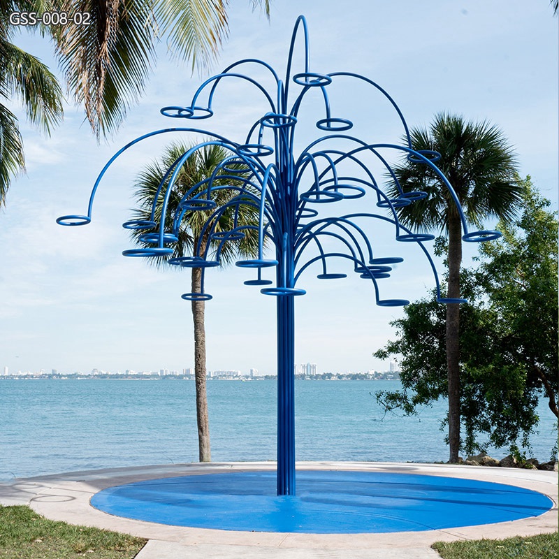 Large Outdoor Metal Basketball Hoop Tree Supplier - Garden Metal Sculpture - 8
