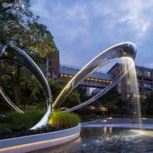 Large Stainless Steel Water Art Sculpture for the Community