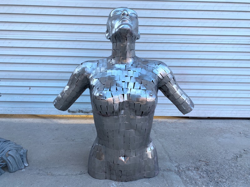 Stainless Steel Hollow Half Torso Statue with High Quality - Stainless Steel Figure Statue - 2