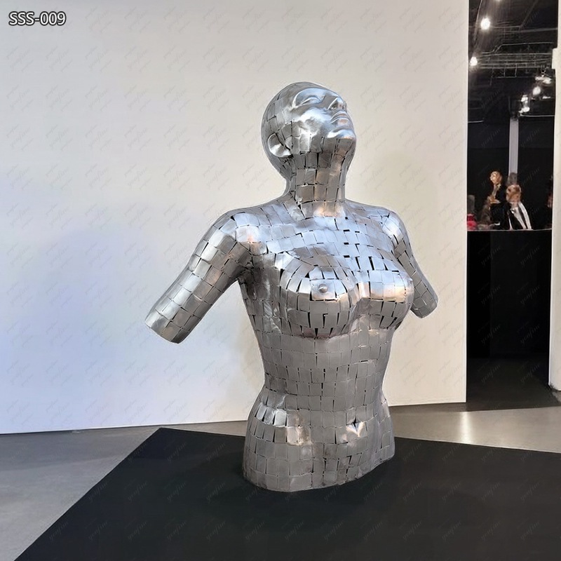 Stainless Steel Hollow Half Torso Statue with High Quality - Stainless Steel Figure Statue - 1