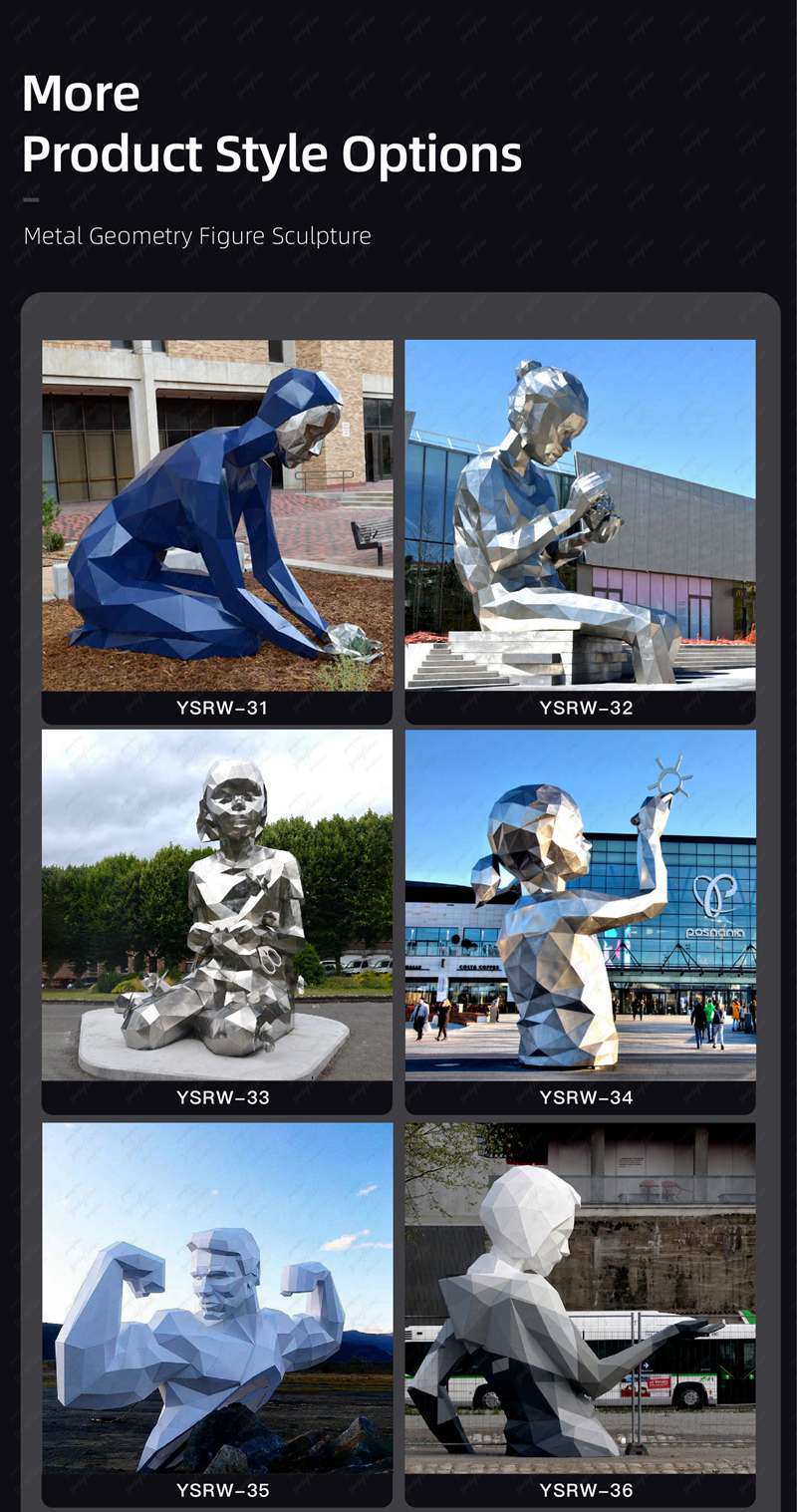 Stainless Steel Hollow Half Torso Statue with High Quality - Stainless Steel Figure Statue - 7