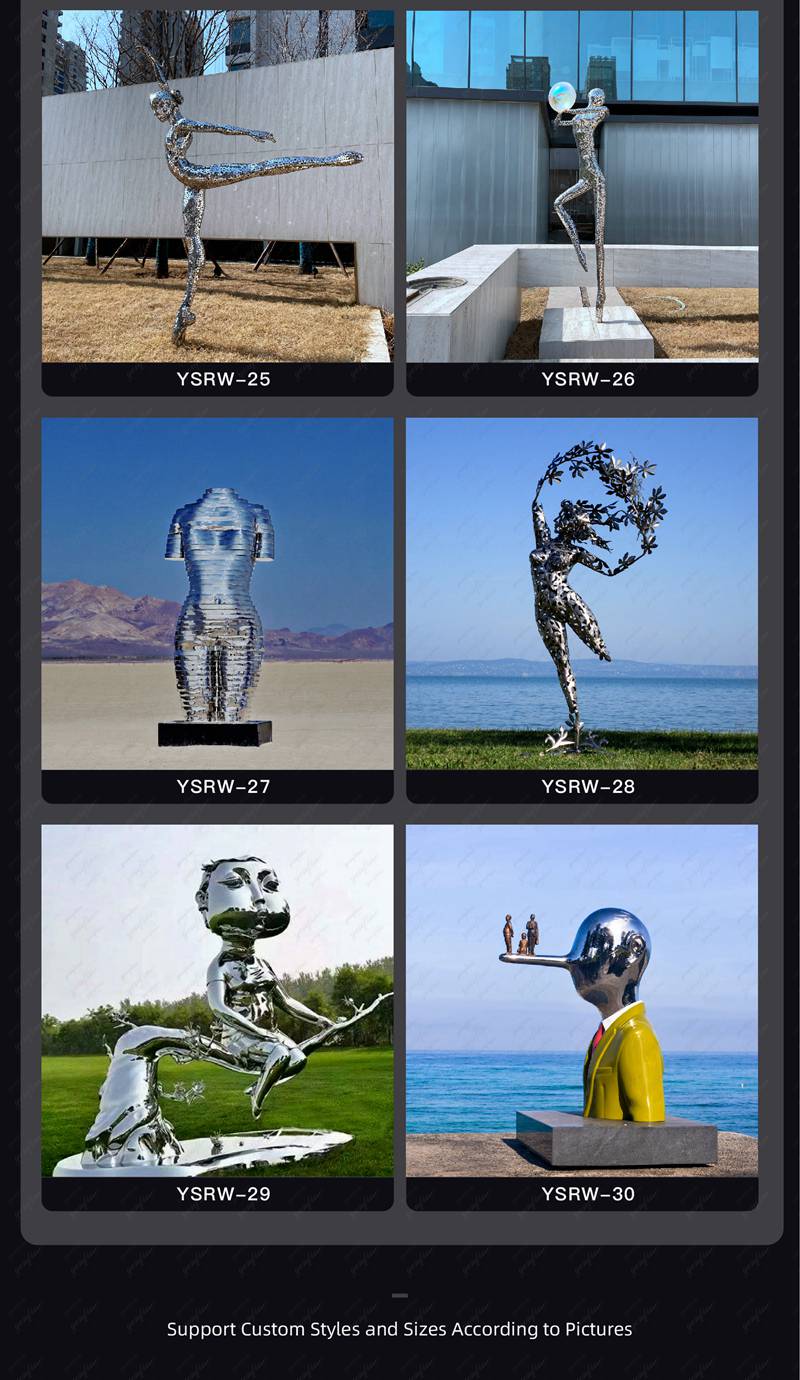 Stainless Steel Hollow Half Torso Statue with High Quality - Stainless Steel Figure Statue - 9