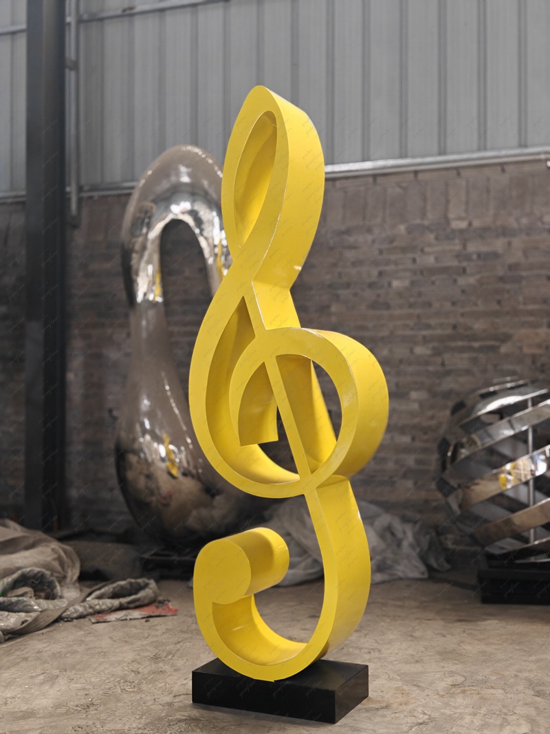 Large Metal Music Note Sculpture for Public - Garden Metal Sculpture - 7