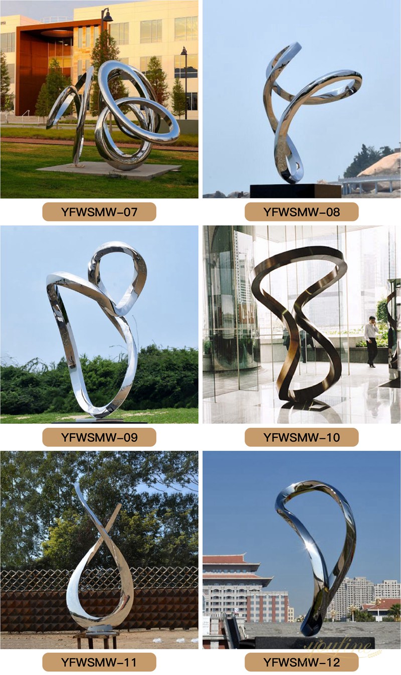 Large Metal Double Ring Sculpture for Outdoor