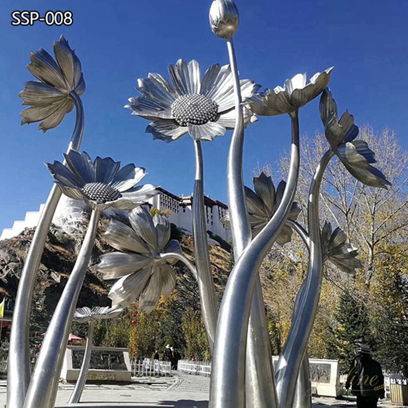 Large Metal Sun Flower Sculpture Landscape Project Supplier