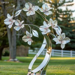 Modern Metal Orchid Sculpture Public Art Manufacturer