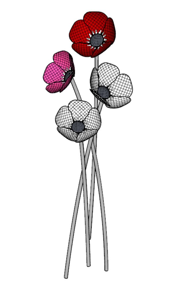 metal flower sculpture for sale