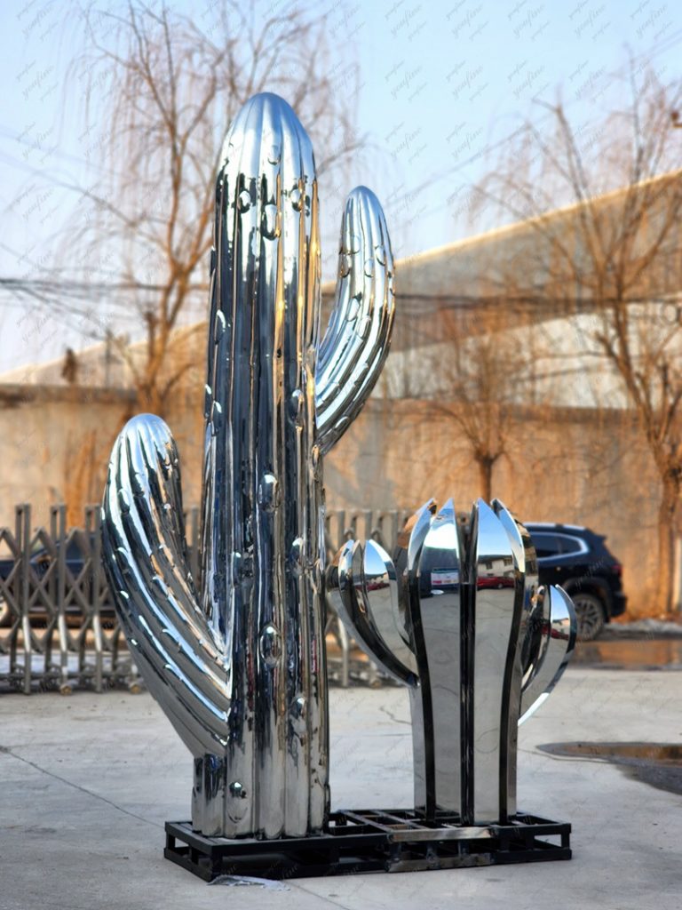 stainless steel flower sculpture from youfine