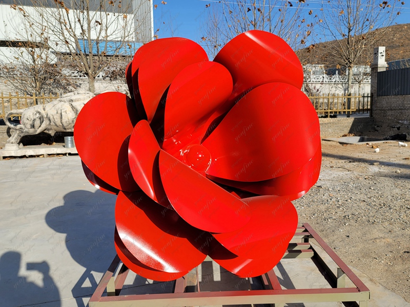 stainless steel flower sculpture from youfine