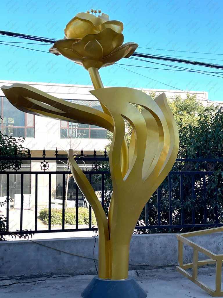 stainless steel flower sculpture from youfine