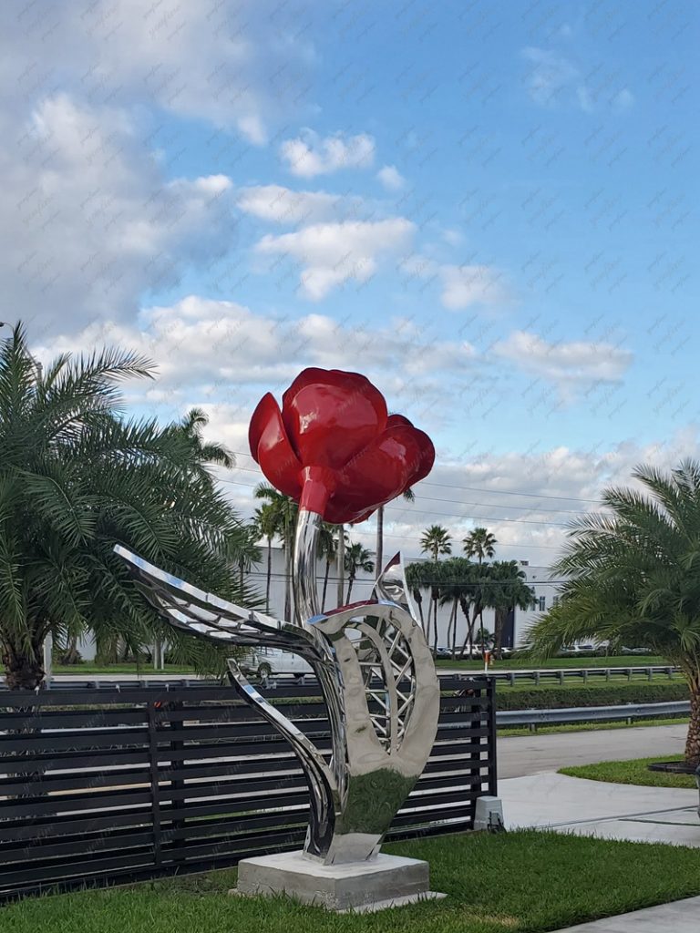 stainless steel rose sculpture feedback
