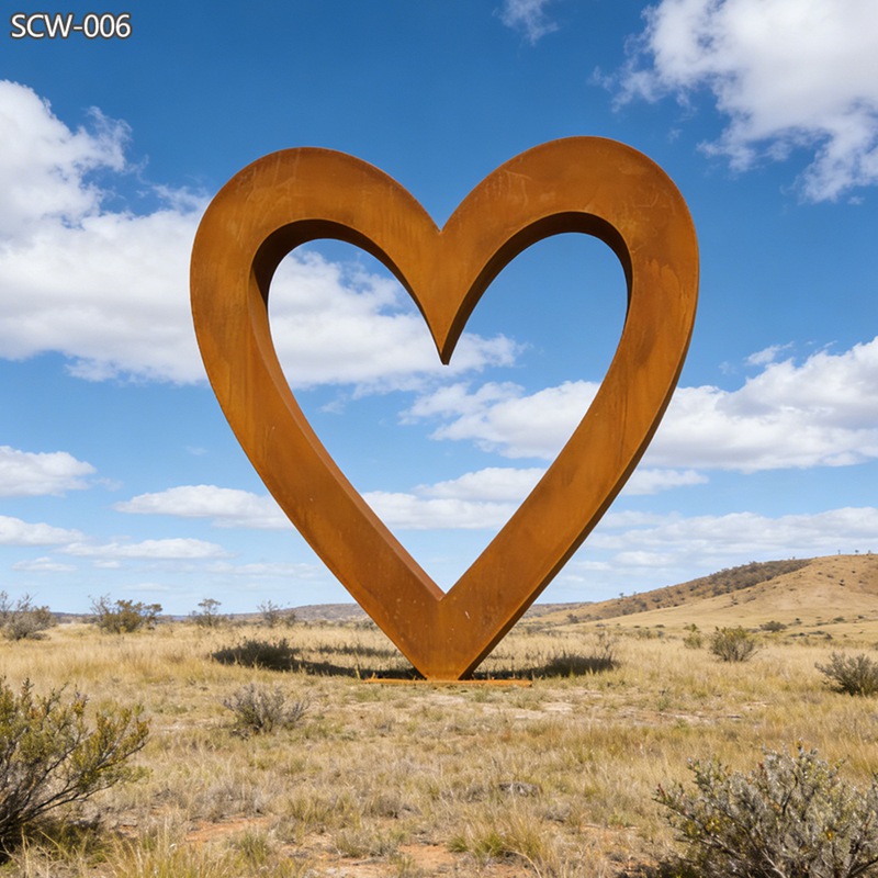 Corten Steel Heart Sculpture