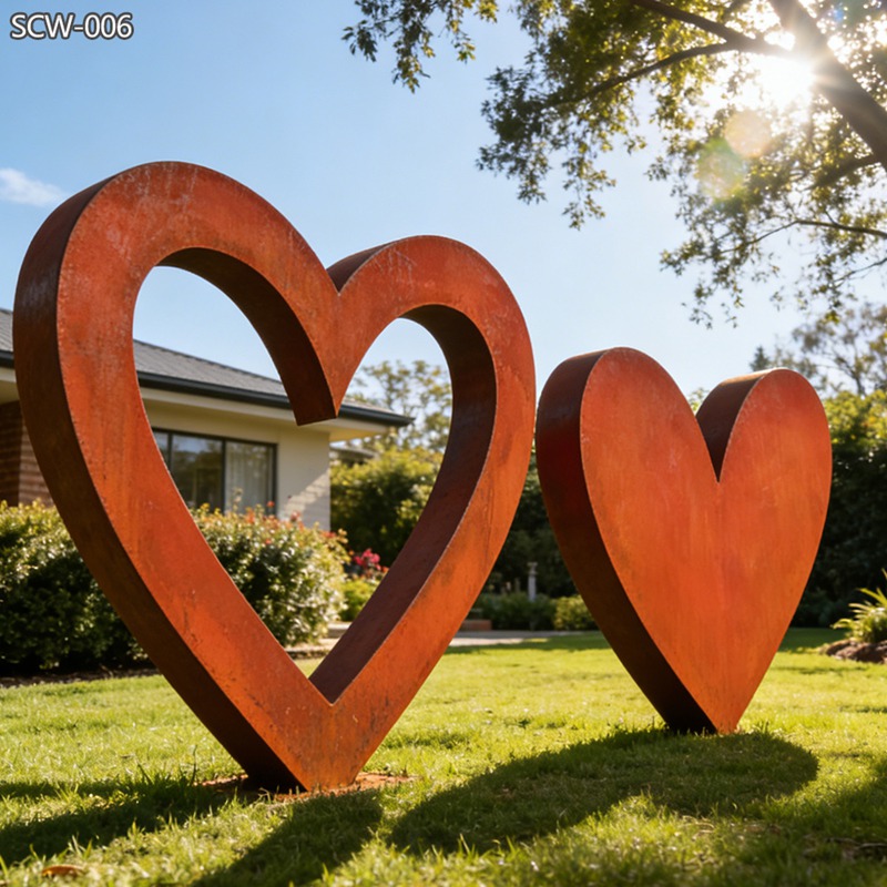 Charming Corten Steel Heart Sculpture for Lawn Charming Corten Steel Heart Sculpture for Lawn