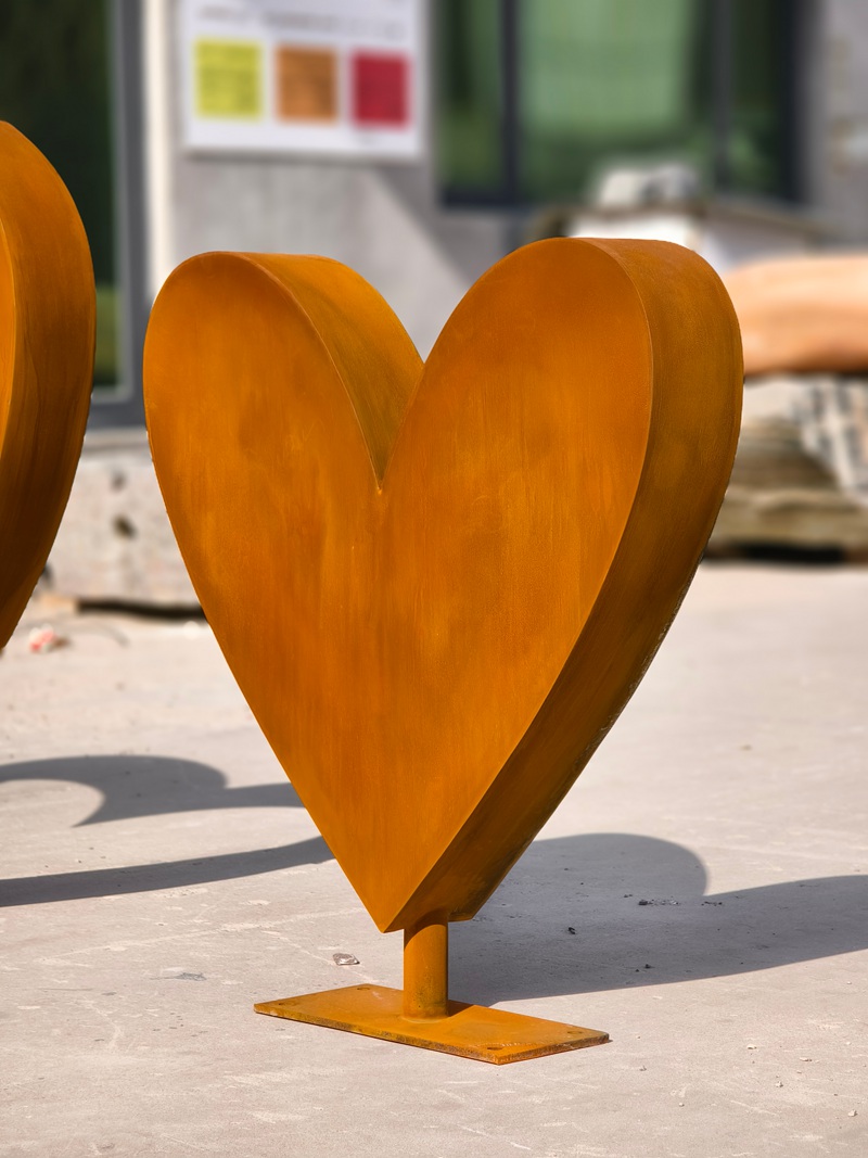 Corten Steel Heart Sculpture