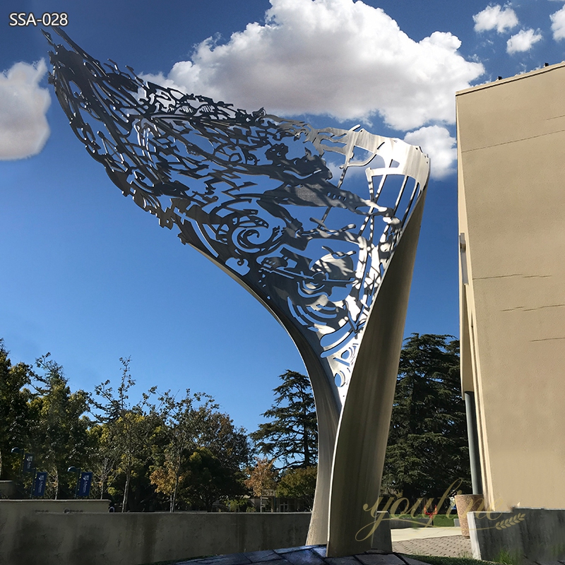 Whirlwind Abstract Stainless Steel Public Art Installation Sculpture