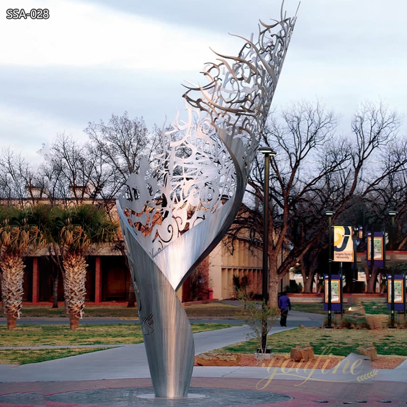 Whirlwind Abstract Stainless Steel Public Art Installation Sculpture